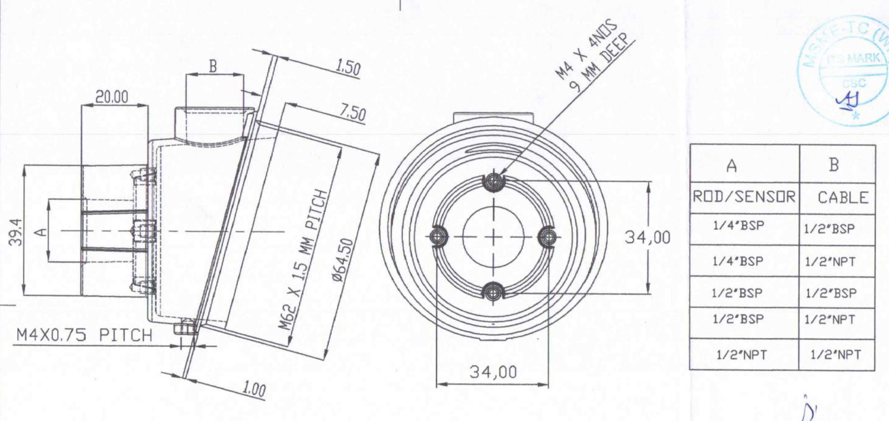 Standerd Thermocouple head